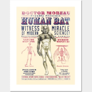 Dr Moreau presents: The Gruesome Human Bat! Posters and Art